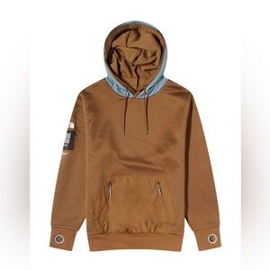 The North Face x Soukuu Brown Hoodie with Light Blue secondary hood